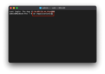 Terminal command to get started with app removal Terminal command to get started with app removal