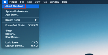 Click ‘About This Mac’ Click ‘About This Mac’