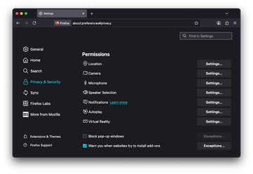 Deactivate the ‘Block pop-up windows’ feature in Firefox