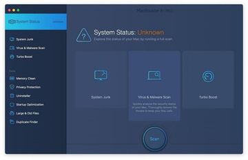 MacBooster System Status screen