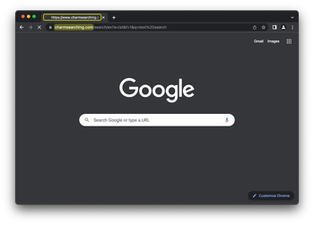 Charmsearching.com redirect virus doing its thing in Chrome