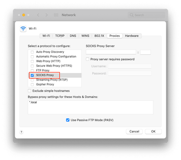 In proxy settings, uncheck any protocol that’s checked