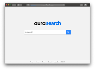 Aura Search Mac virus redirects via powerofsearches.com