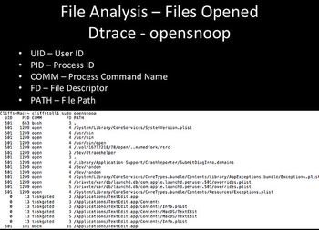 File Analysis - opensnoop