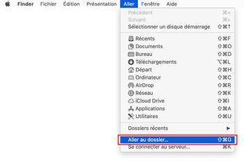 Utiliser la fonction Aller au dossier