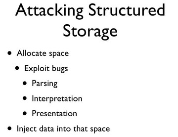 Attacking Structured Storage