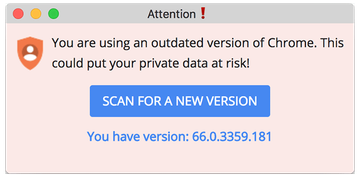 Phony Chrome update alert on Mac