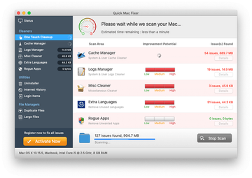 Quick Mac Fixer scan