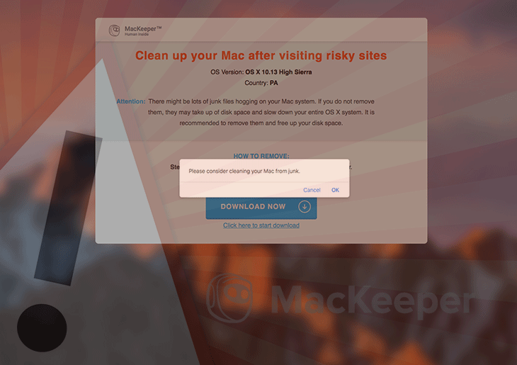 mackeeper popup remove