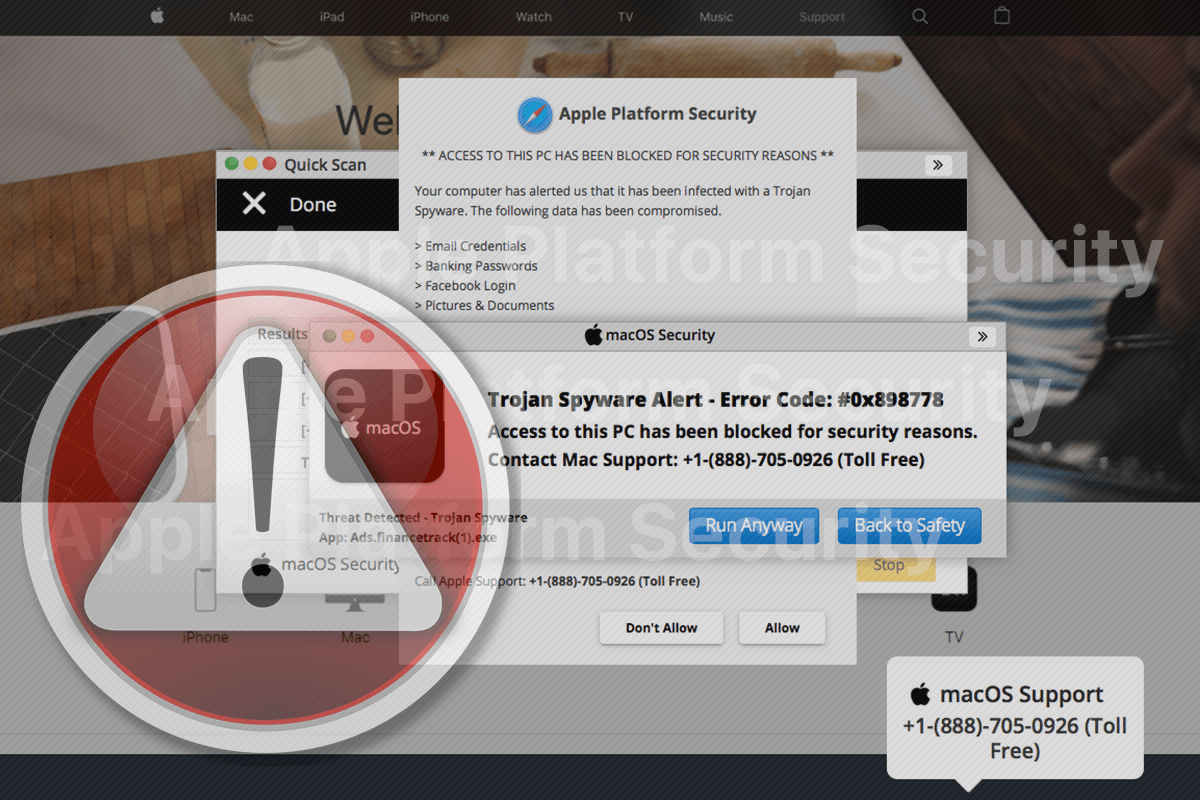 YOUR APPLE COMPUTER HAS BEEN LOCKED Scam (Mac) - Removal steps, and macOS  cleanup (updated)