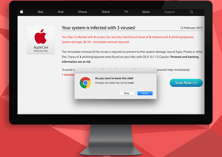 Your Mac is infected with 3 popup alert removal MacSecurity
