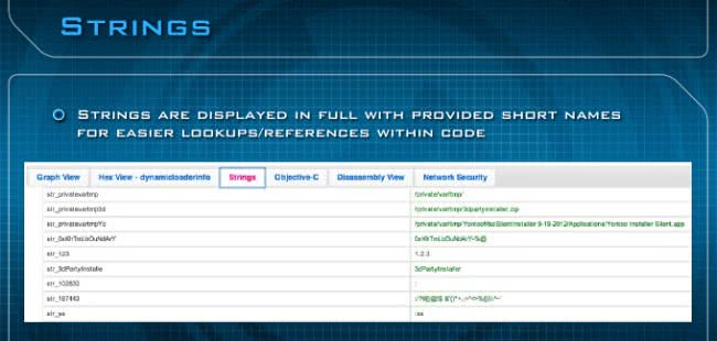 The Strings pane The Strings pane