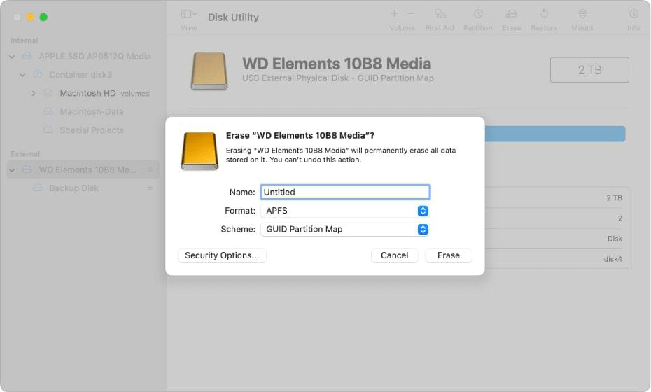 Format the hard disk settings Format the hard disk settings