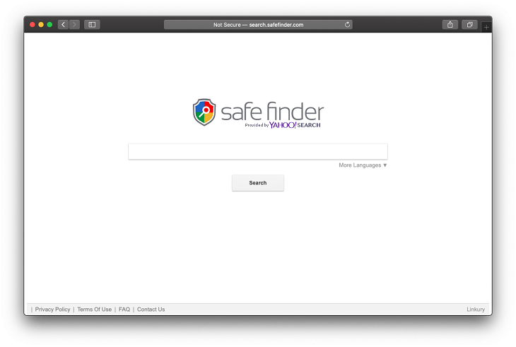 Safari hijacked by Safe Finder, a variant of Yahoo redirect virus