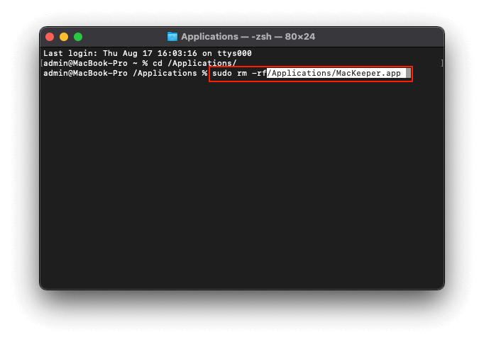 Drag and drop the app to the Terminal window Drag and drop the app to the Terminal window