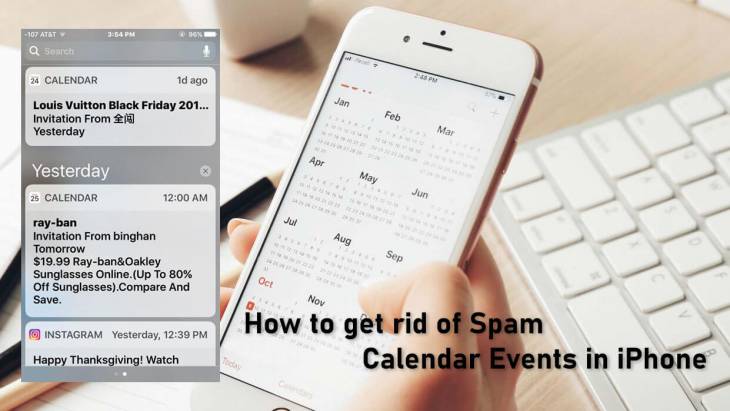 Delete spammy Calendar Events on Apple iOS devices (iPhone/iPad) and Mac