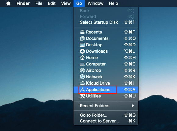 Select ‘Applications’ Select ‘Applications’