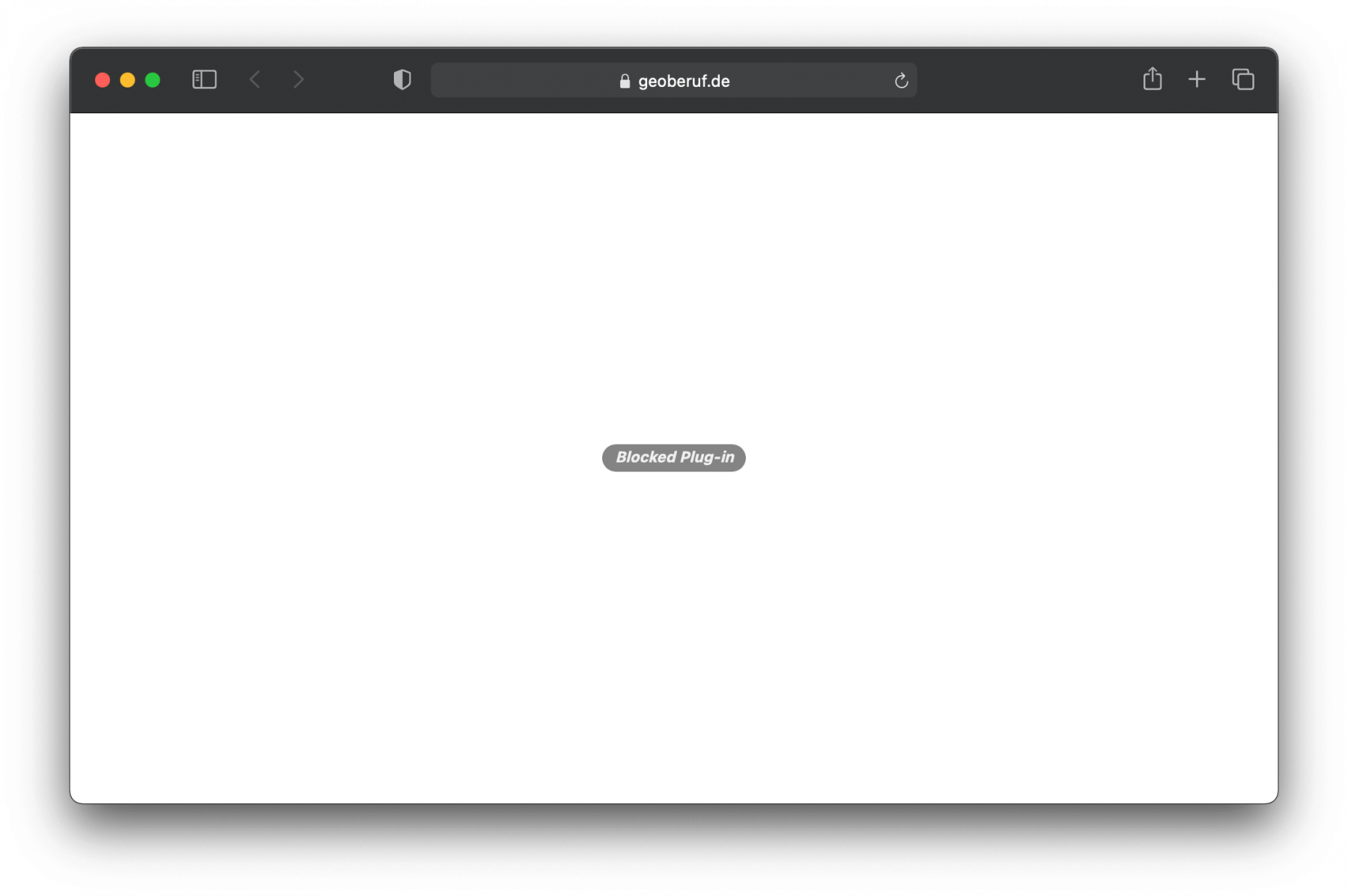 ‘Blocked Plug-in’ error in Safari