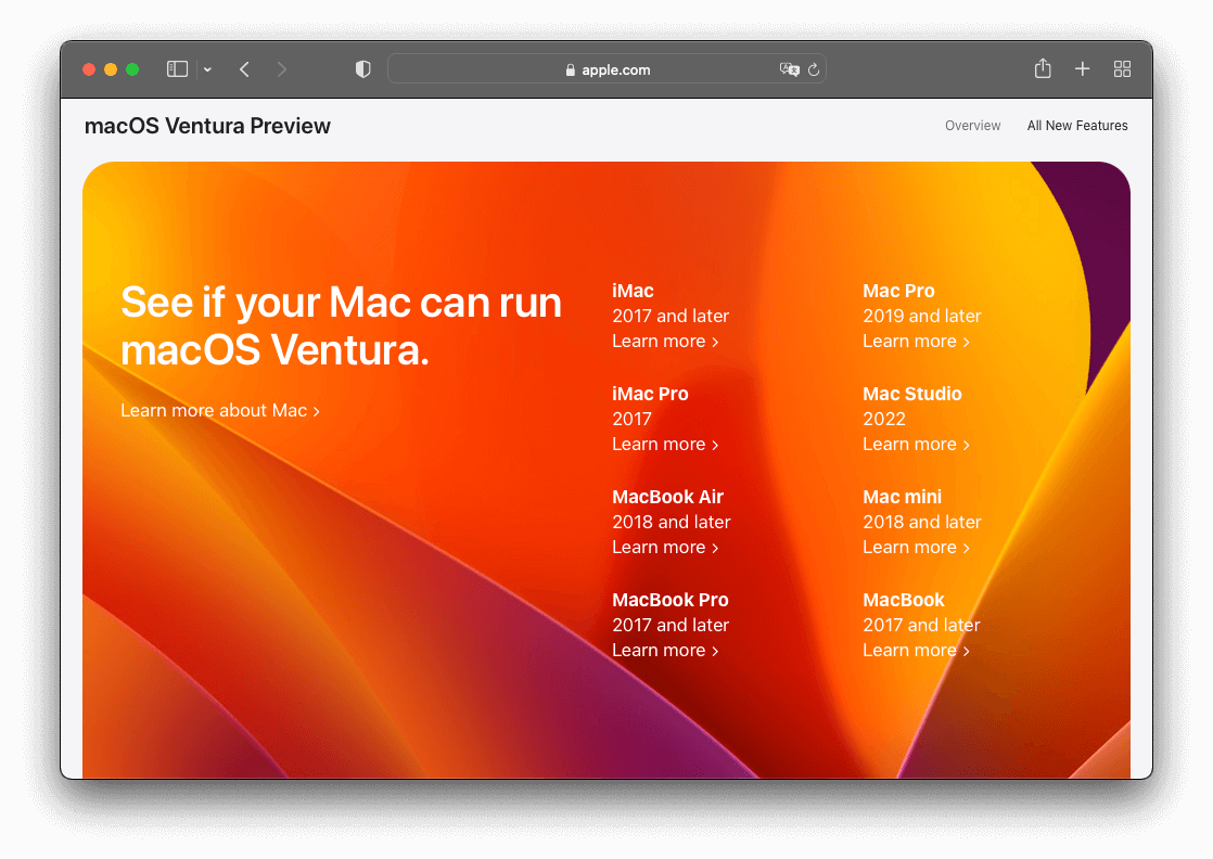 macos ventura release