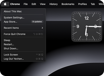 Apple menu